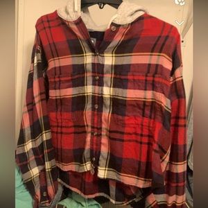 American eagle size large crop top with hood